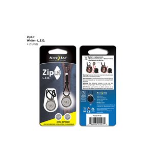 NITE IZE ZipLit LED Zipper Pull - 2 Pack - White