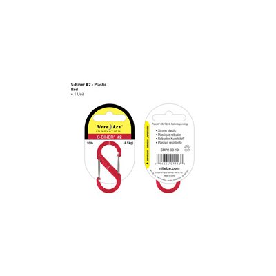 NITE IZE S-BINER PLASTIC SIZE #2 - RED PKG