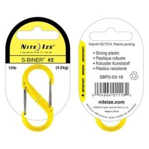 S-Biner de taille #2 en plastique de Nite Ize - Jaune