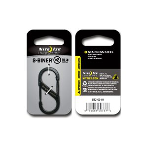 NITE IZE S-Biner Dual Carabiner Stainless Steel #2 - Black