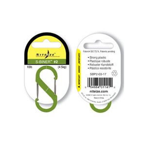 NITE IZE S-BINER PLASTIC SIZE #2 - LIME PKG