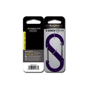 NITE IZE S-BINER PLASTIC SIZE #4 - PURPLE PKG