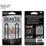 NITE IZE GEAR TIE 6"- FOLIAGE GREEN 2PK