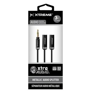 Xtreme - Mini répartiteur audio 3,5 mm métallique - Couleurs assorties