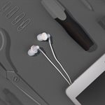 Panasonic - ErgoFit noise isolating stereo earbud - silver