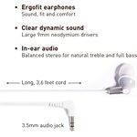 Panasonic - ErgoFit noise isolating stereo earbud - silver