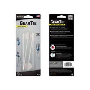 NITE IZE GEAR TIE HANGING TWIST TIE 4" WHITE