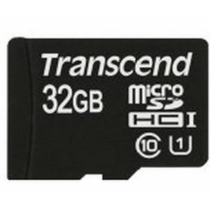 MicroSDHC Classe 10 avec Adaptateur UHS-I 400x (Premium) de 32Go de Transcend