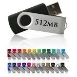 Clé USB Pivotant - 512MB - avec logo une couleur