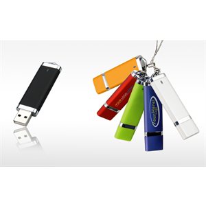 Clé USB avec capuchon - 2GB - avec logo une couleur