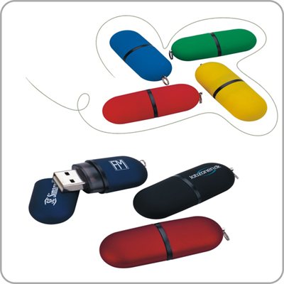 Capsule USB key - 1GB - with 1 Colour Logo