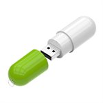 Clé USB en forme de pilule - 1Go - avec logo d'une couleur