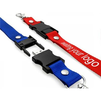 Clé USB Lanyard - 1Go - avec logo 1 couleur