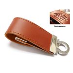 Leather USB Key - 16GB - with 1 Colour Logo