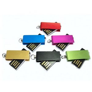 Mini Swivel USB Key - 4GB - with 1 Colour Logo