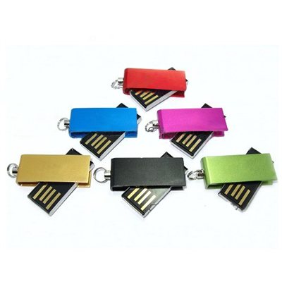 Clé USB pivotant Mini - 16Go - avec logo 1 couleur