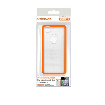 XTREME  PROTECTIVE BUMPER CASE FOR THE IPHONE 5 ORANGE