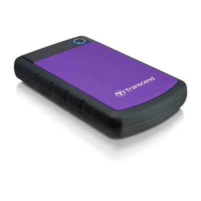 Disque dur externe Transcend de 2TB 2.5'' USB 3.0 Storejet H3P avec finition anti-chocs Mauve