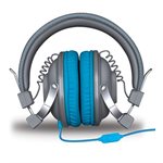 ISOUND HM-260 Dynamic stereo headphones with inline mic and volume GRAY/BLUE