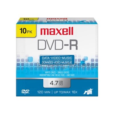 MAXELL DVD-R 4.7 RECORDABLE (JEWEL CASE) - 10 PACK