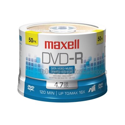 MAXELL DVD-R 4.7 RECORDABLE (SPINDLE CASE) - SPINDLE 50