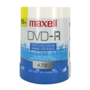 DVD-R 4.7 enregistrable (Étui avec tige) de Maxell - 100