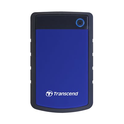 Disque dur externe Transcend de 1TB 2.5'' USB3.0 Storejet H3P avec finition anti-chocs Bleu