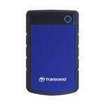 Disque dur externe Transcend de 1TB 2.5'' USB3.0 Storejet H3P avec finition anti-chocs Bleu