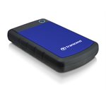 Disque dur externe Transcend de 2TB 2.5'' USB 3.0 Storejet H3B avec finition anti-chocs Bleu