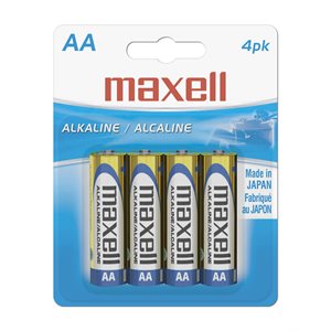 Maxell LR6 4BP 4-pack AA Alkaline Batteries (Carded)