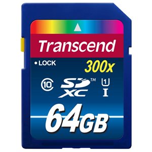 Carte microSDXC/SDHC Classe 10 UHS-1 400X Premium de Transcend