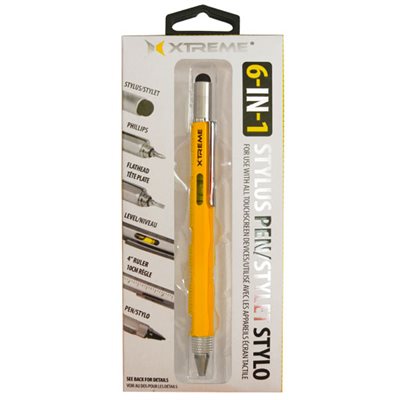 XTREME 6-IN-1 STYLUS PEN - MULTI-TOOL - YELLOW