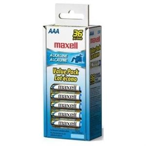 MAXELL BATTERIES AAA - 36 PACK