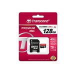 TRANSCEND MICROSDXC 128GB UHS-I PREMIUM 300X (ADAPTOR INC.)