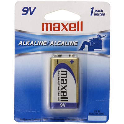 MAXELL BATTERIES 9V - 1 PACK