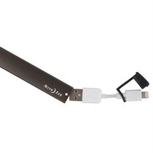 NITE IZE POWERKEY - APPLE LIGHTNING -SMOKE/BLACK