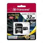 TRANSCEND MicroSDHC Ulimate Mobile with adapter CLASS 10 (600x) USH-I