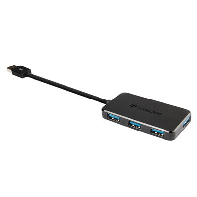 TRANSCEND USB 3.0 4-PORT HUB (BLACK) NO POWER WALL CONNECTION