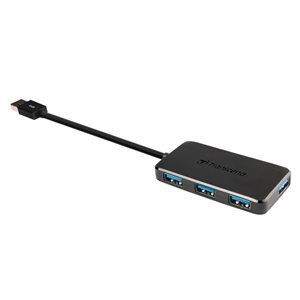 TRANSCEND USB 3.0 4-PORT HUB (BLACK) NO POWER WALL CONNECTION