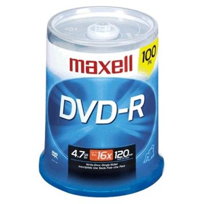 MAXELL DVD+R 4.7 RECORDABLE (SPINDLE CASE) - SPINDLE 100