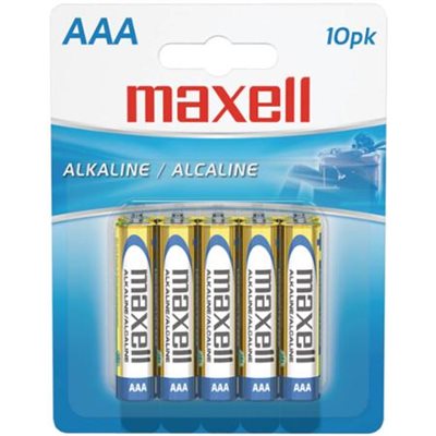 MAXELL BATTERIES AAA - 10 PACK CARDED