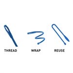 NITE IZE GTK6-38-2R7 GEAR TIE CORDABLE TWIST TIE 6 INCH - 2 PACK - BRIGHT BLUE