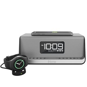 IHOME *Eng* BT STEREO DUAL CHARGING WIRELESS CHARGINGDUAL ALARM CLOCK AND 2.1A USB CHARGING PO
