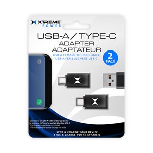 XTREME 2 pack USB-A to USB-C Adapter