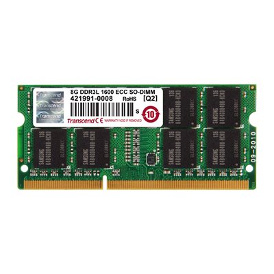 Transcend 8GB DDR3L 1600 ECC SODIMM 1.35V