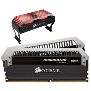 CORSAIR 16GB (KIT OF 2) 3200MHZ DDR4 DIMM 14-16-16-36 DOMINATOR PLATINUM 1.35V AIRFLOW FAN INC