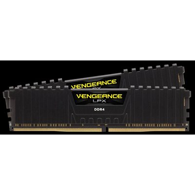 CORSAIR 16GB (KIT OF 2) 3000MHZ DDR4 DIMM 16-18-18-36 VENGEANCE LPX BLACK HEAT 1.35V