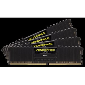 CORSAIR 16GB (KIT OF 4) 2666MHZ DDR4 DIMM 16-18-18-35 VENGEANCE LPX BLACK HEAT 1.20V