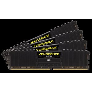 CORSAIR 64GB (KIT OF 4) 3200MHZ DDR4 DIMM 16-18-18-36 VENGEANCE LPX BLACK HEAT 1.35V