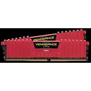 CORSAIR 8GB (KIT OF 2) 2400MHZ DDR4 DIMM 16-16-16-39 VENGEANCE LPX RED HEAT 1.20V